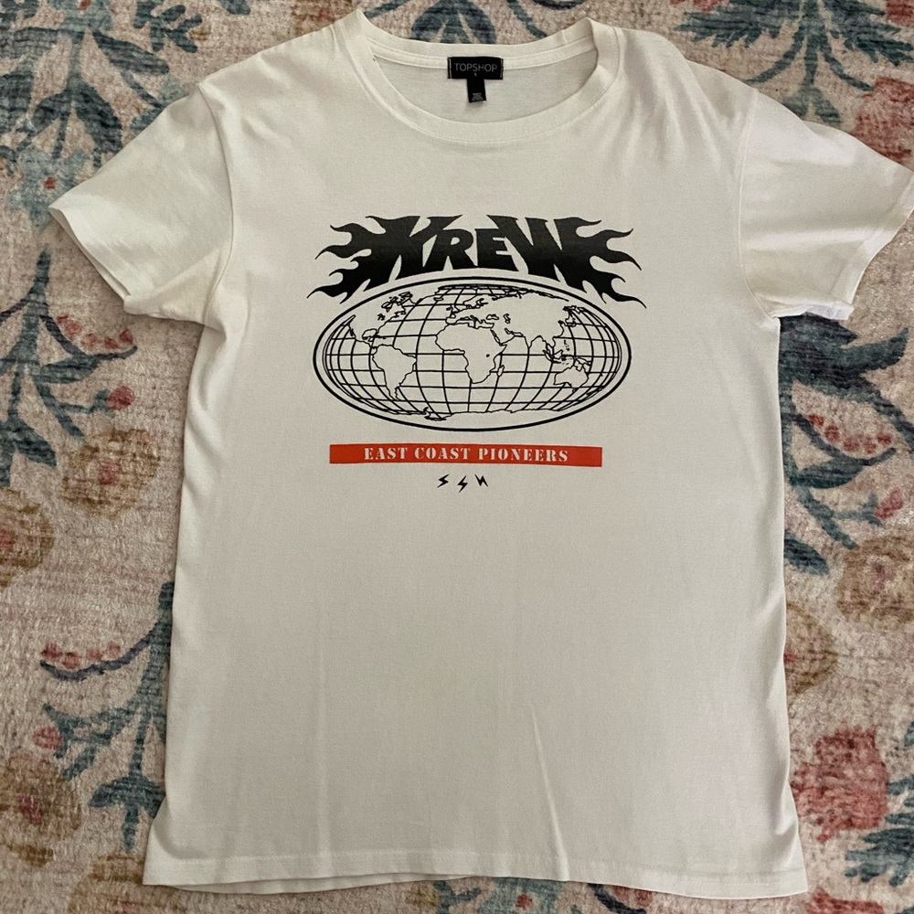 TopShop White Graphic T-Shirt